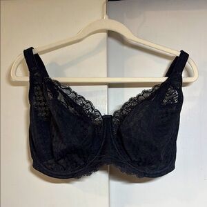 PANACHE Unlined Black Lace Bra 36HH